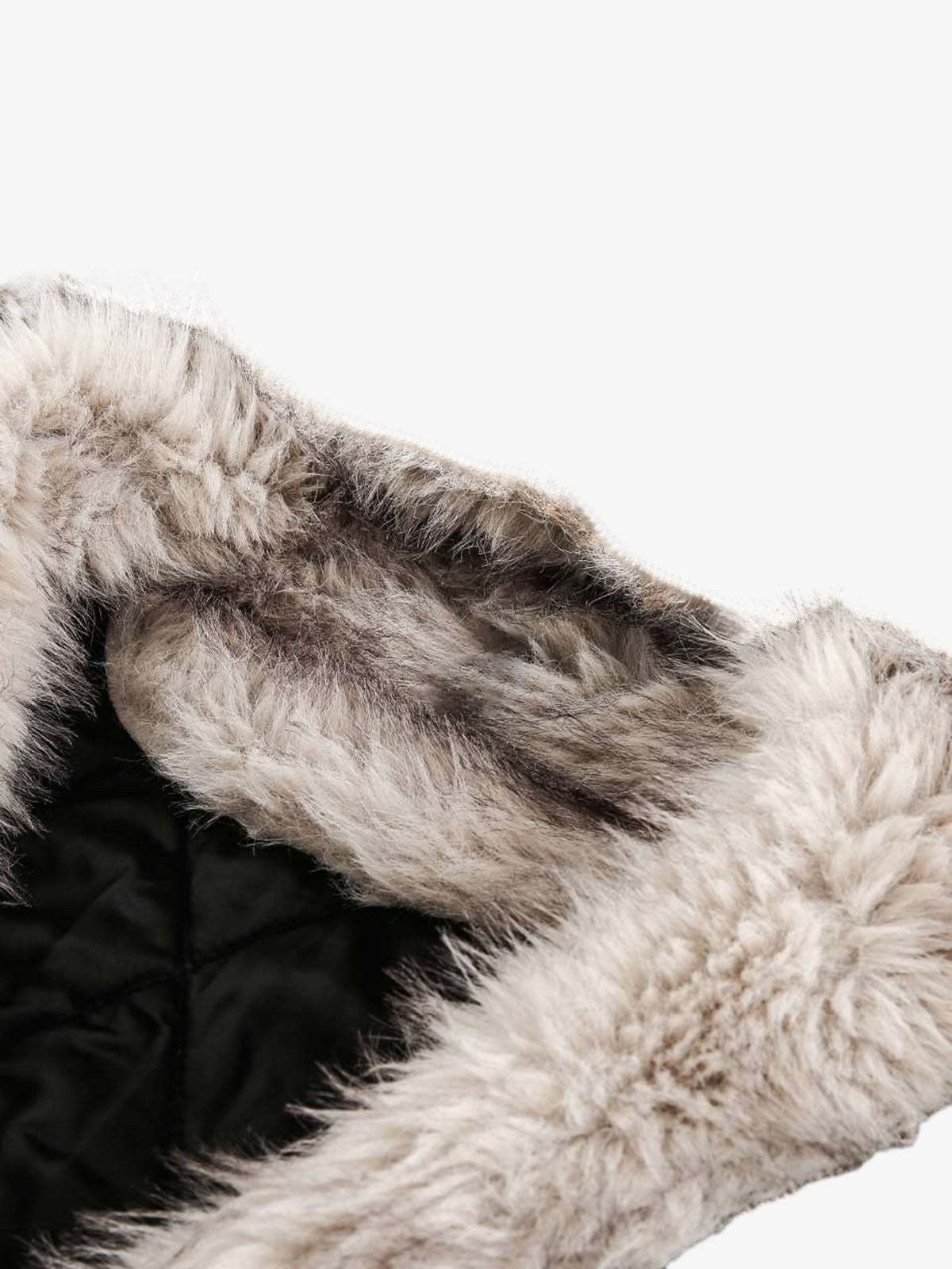Cotton Washed Fur Hooded Jacket - 2265