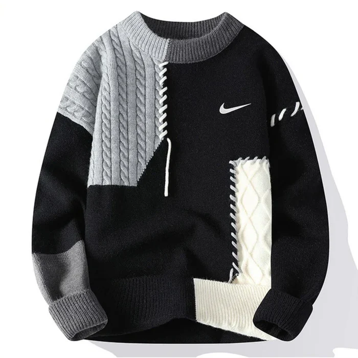 Pull patchwork décontracté – VENTE DE LIQUIDATION
