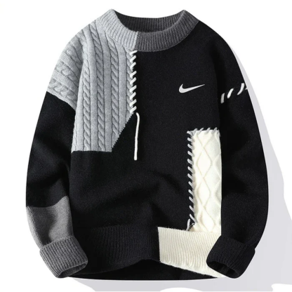 Pull patchwork décontracté – VENTE DE LIQUIDATION