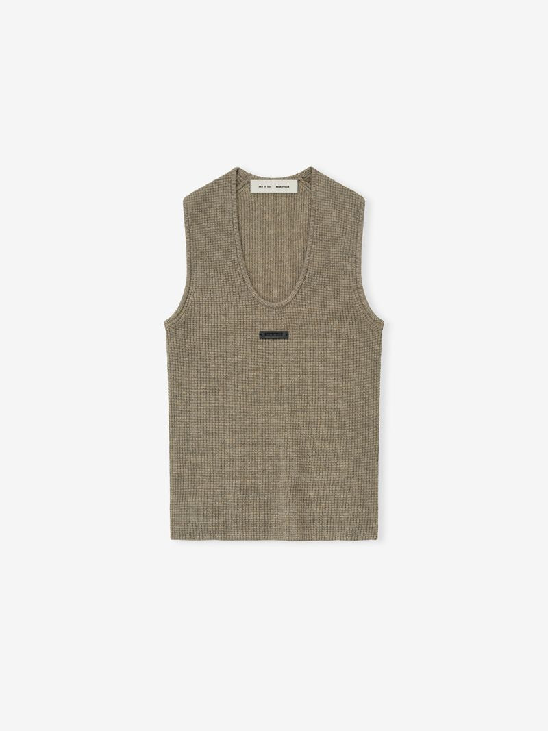 Womens Waffle Tank
