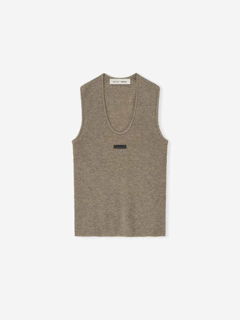 Womens Waffle Tank