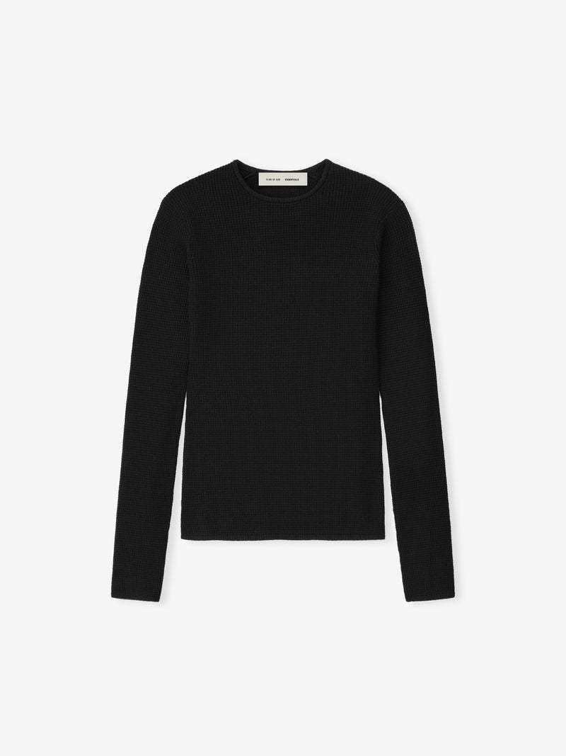 Womens Waffle Long Sleeve Top