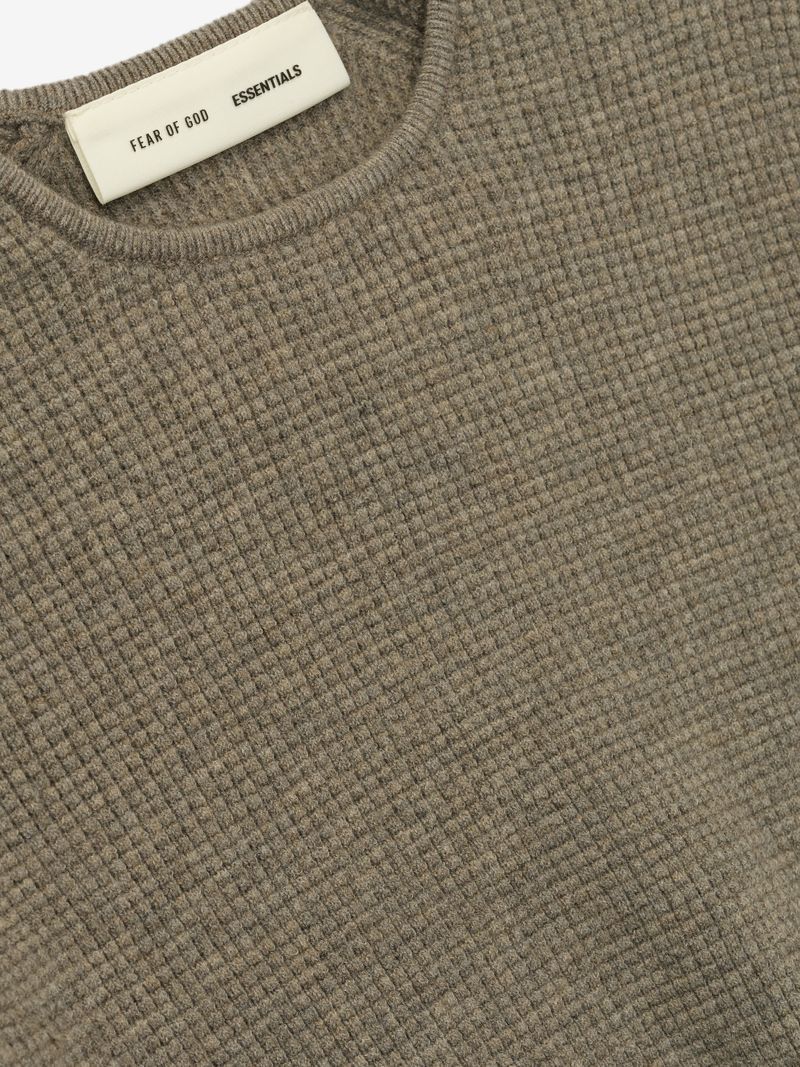 Womens Waffle Long Sleeve Top