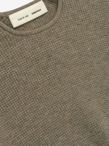 Womens Waffle Long Sleeve Top