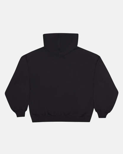 SCRIPT ZIP HOODIE BLACK