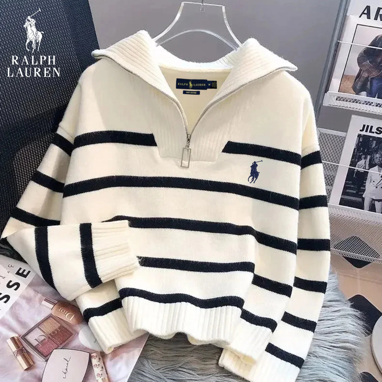 RL – Pull rayé (1+1 Gratuit)