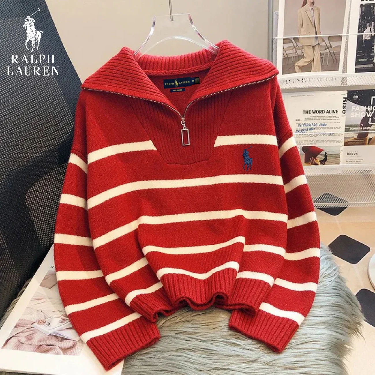 RL – Pull rayé (1+1 Gratuit)