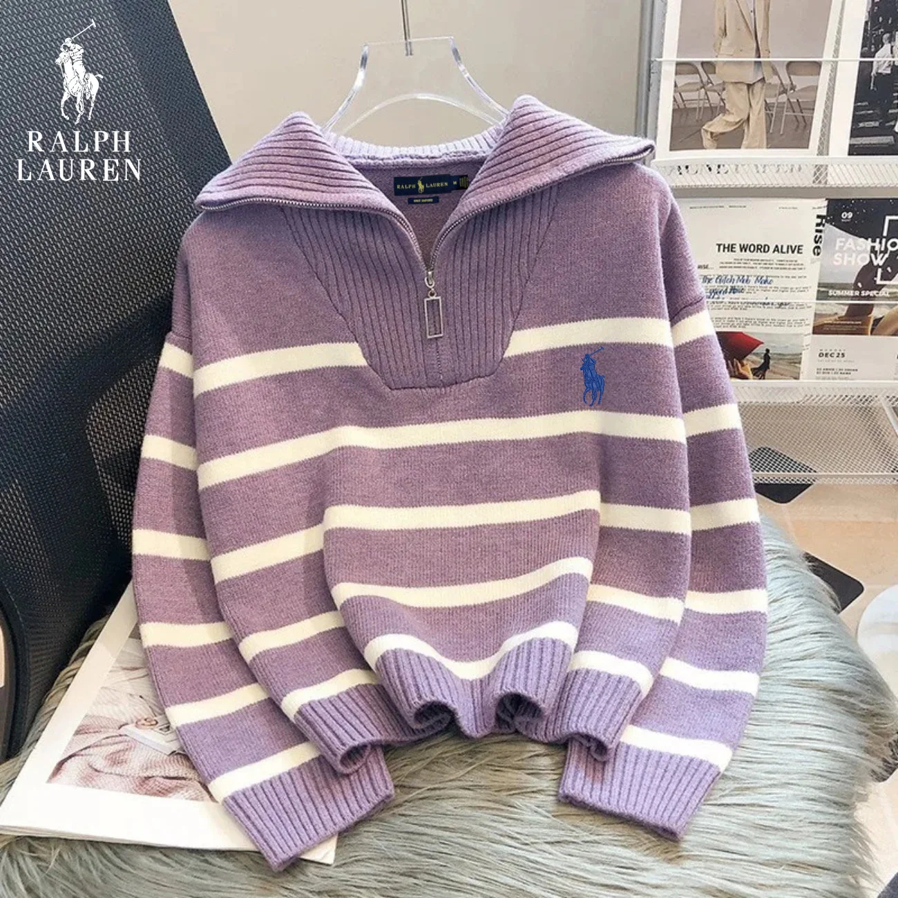 RL – Pull rayé (1+1 Gratuit)