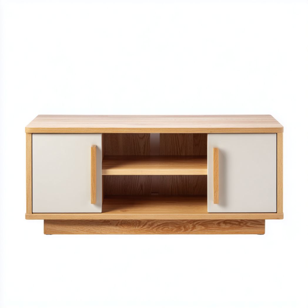 Meuble TV en bois avec portes-DECO FURNITURE