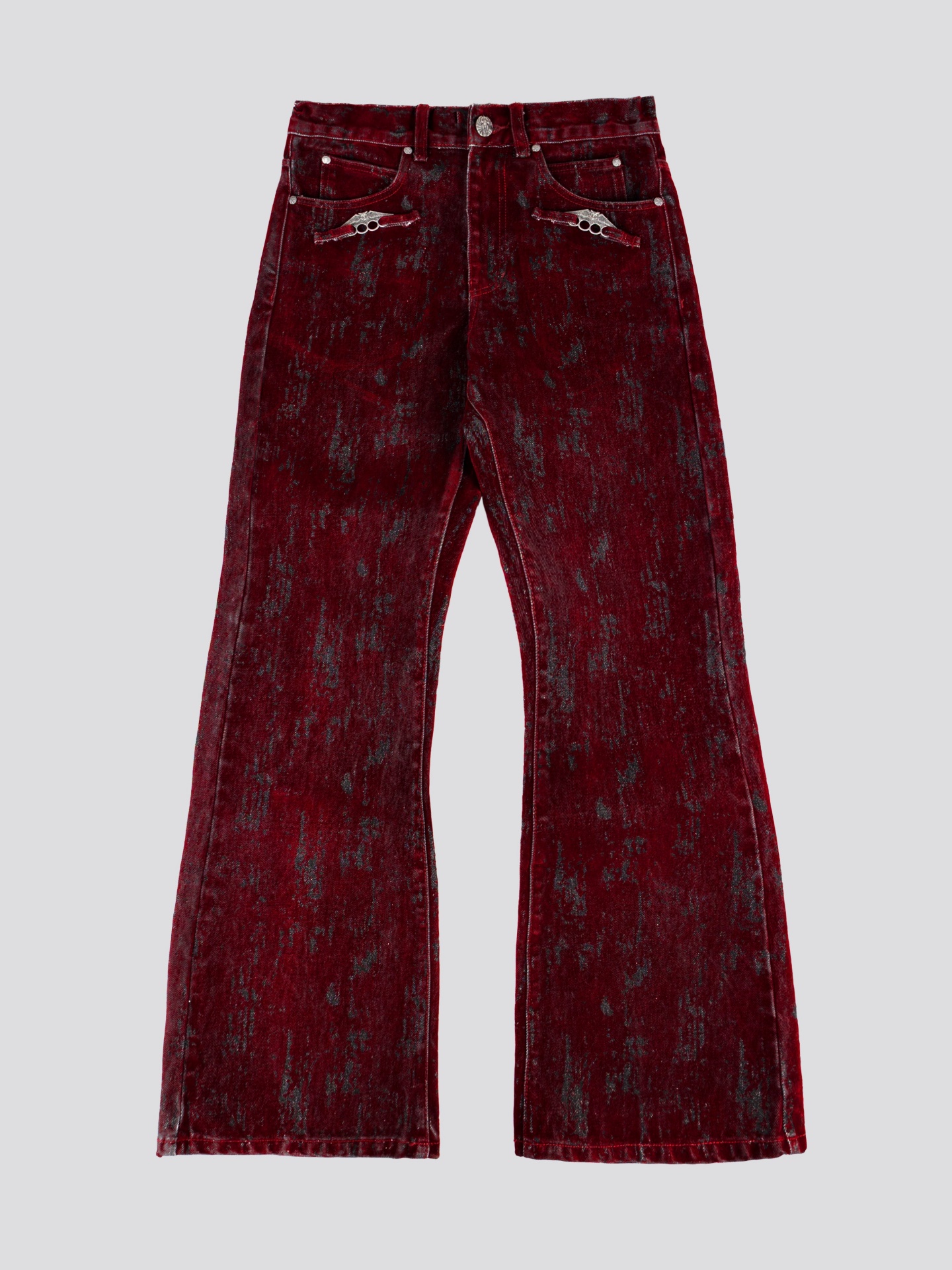 KNUCKLE BOOTCUT VELVET PANTS-CotoRil