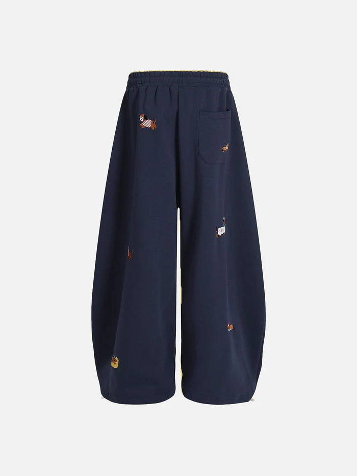 Eden Embroidery Dog Baggy Barrel Sweatpants