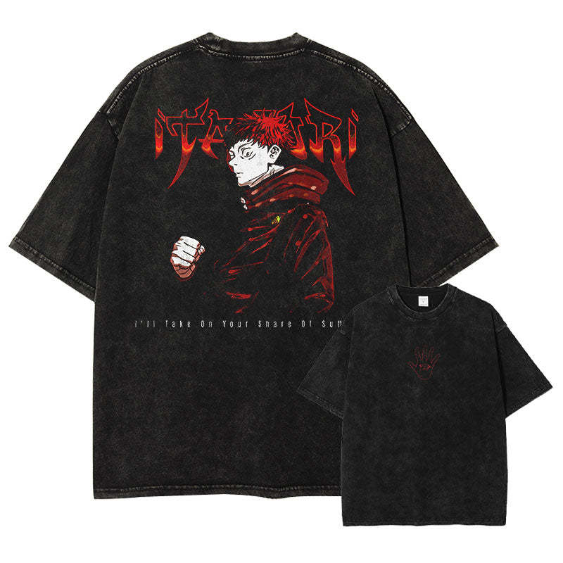 Cursed Vessel Anime Graphic T-Shirt – Cotton Oversized Tee