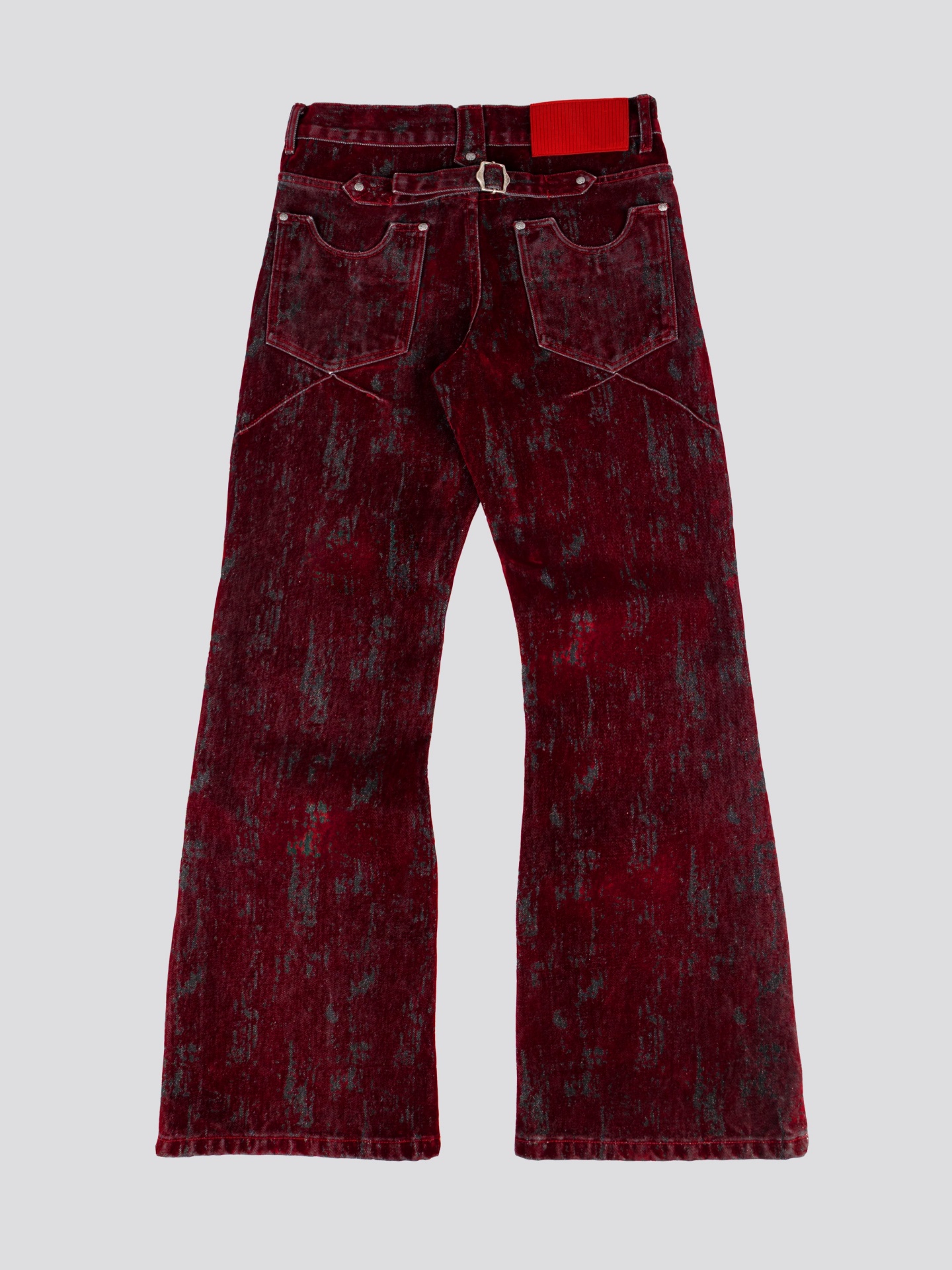 KNUCKLE BOOTCUT VELVET PANTS-CotoRil