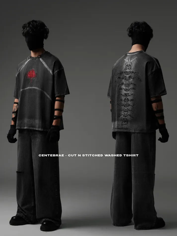 "CENTIPEDE" WASHED TEE