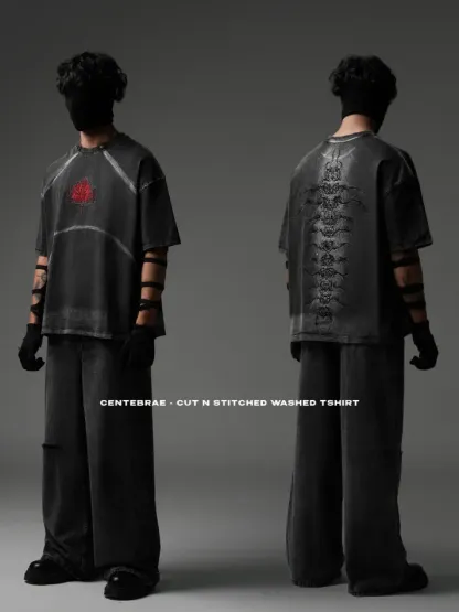 "CENTIPEDE" WASHED TEE