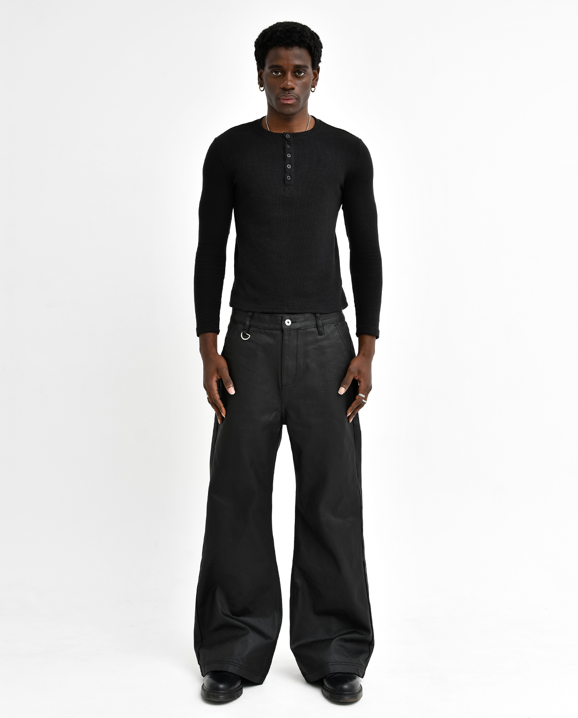 STACKED OIL COATING PANTS