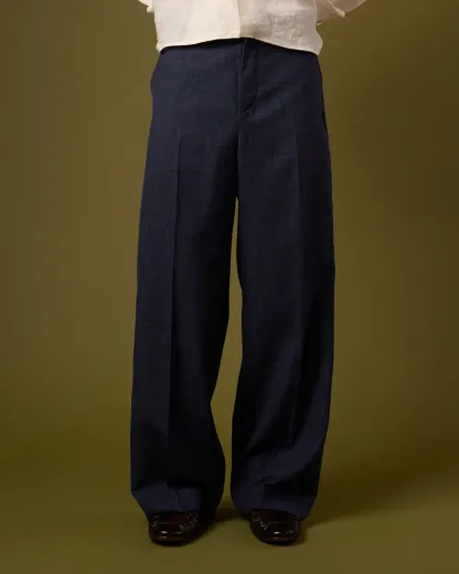 LINEN PLEATED TROUSERS V2
