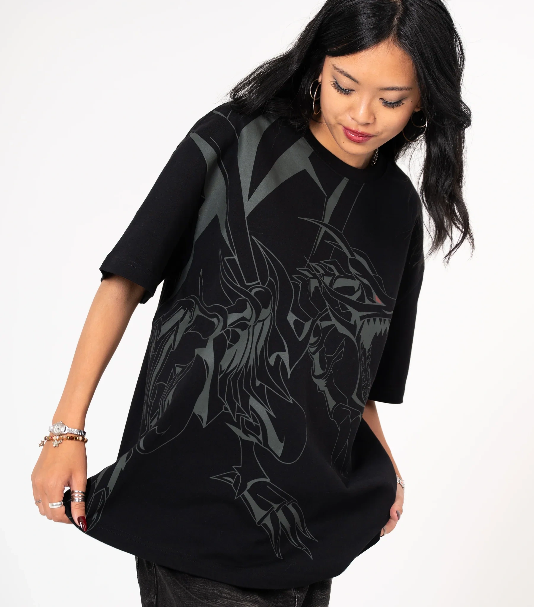 Red-Eyes Front Print Tee