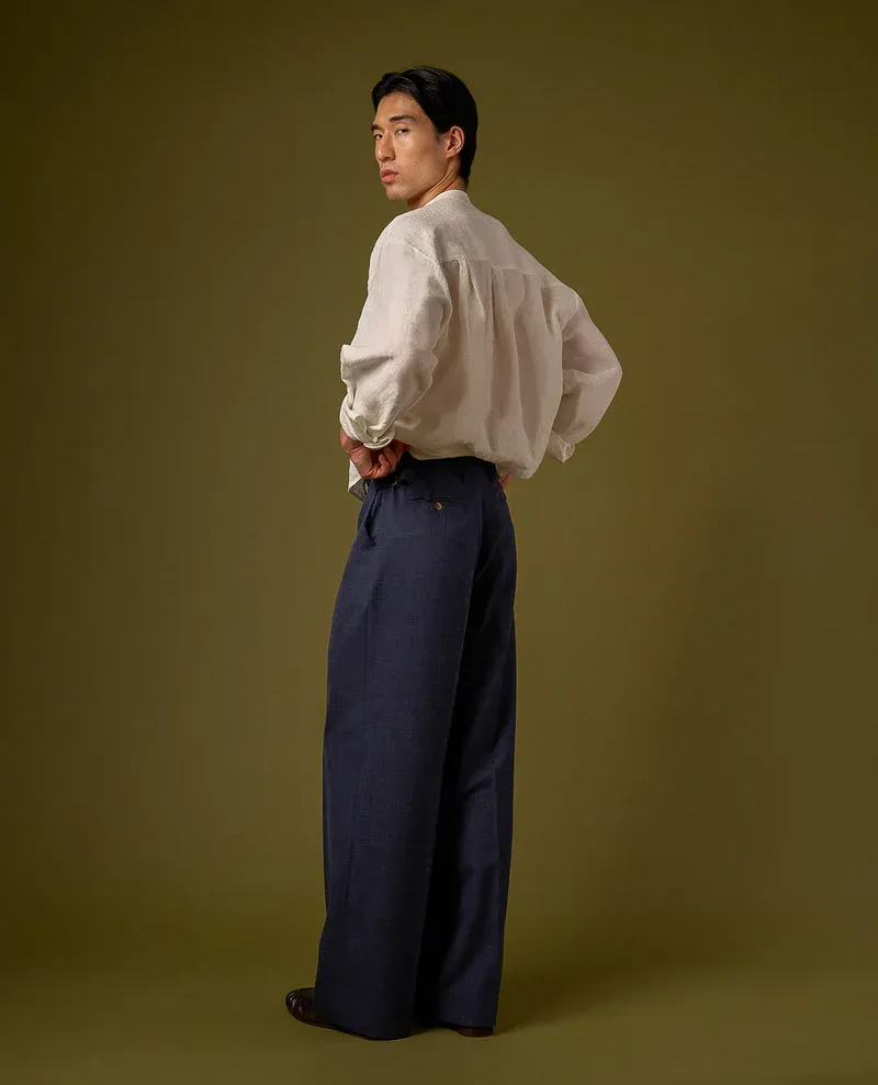 LINEN PLEATED TROUSERS V2