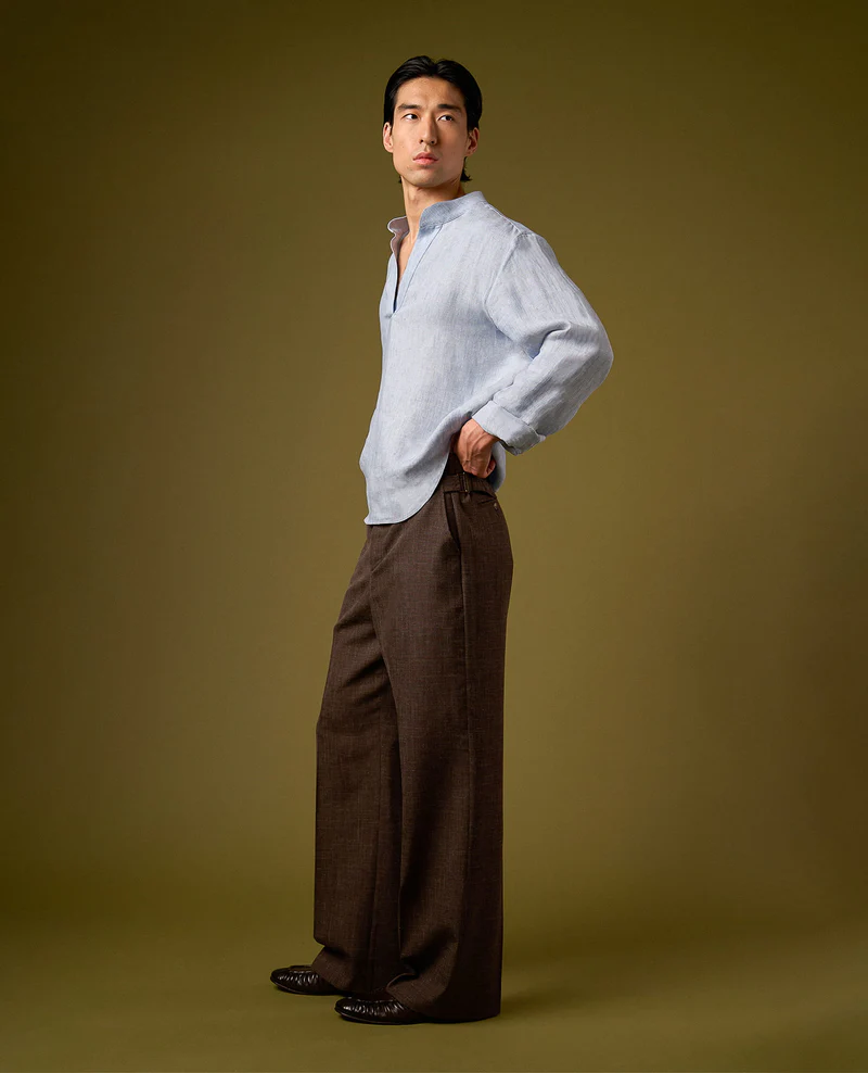 LINEN PLEATED TROUSERS V2