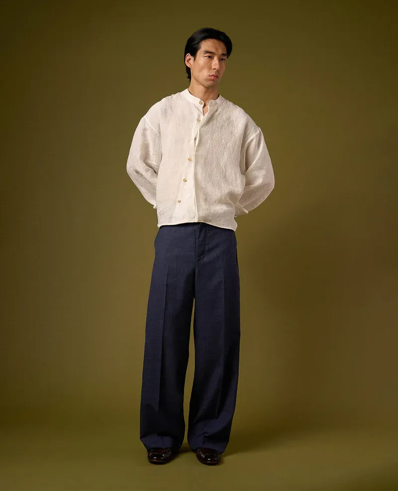 LINEN PLEATED TROUSERS V2