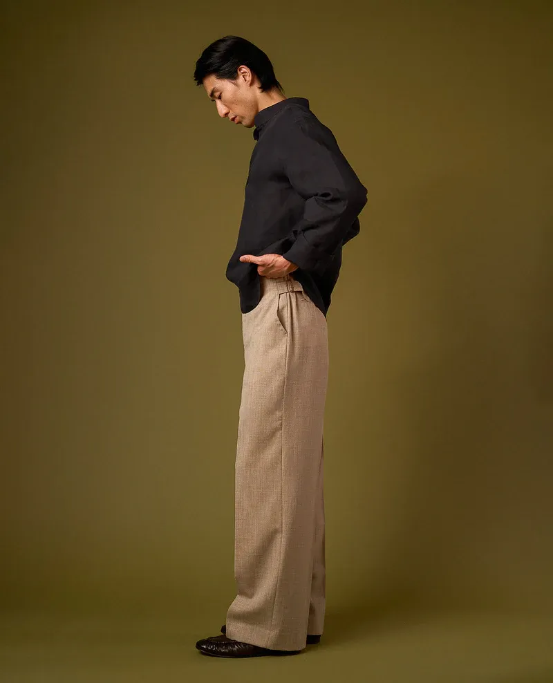 LINEN PLEATED TROUSERS V2