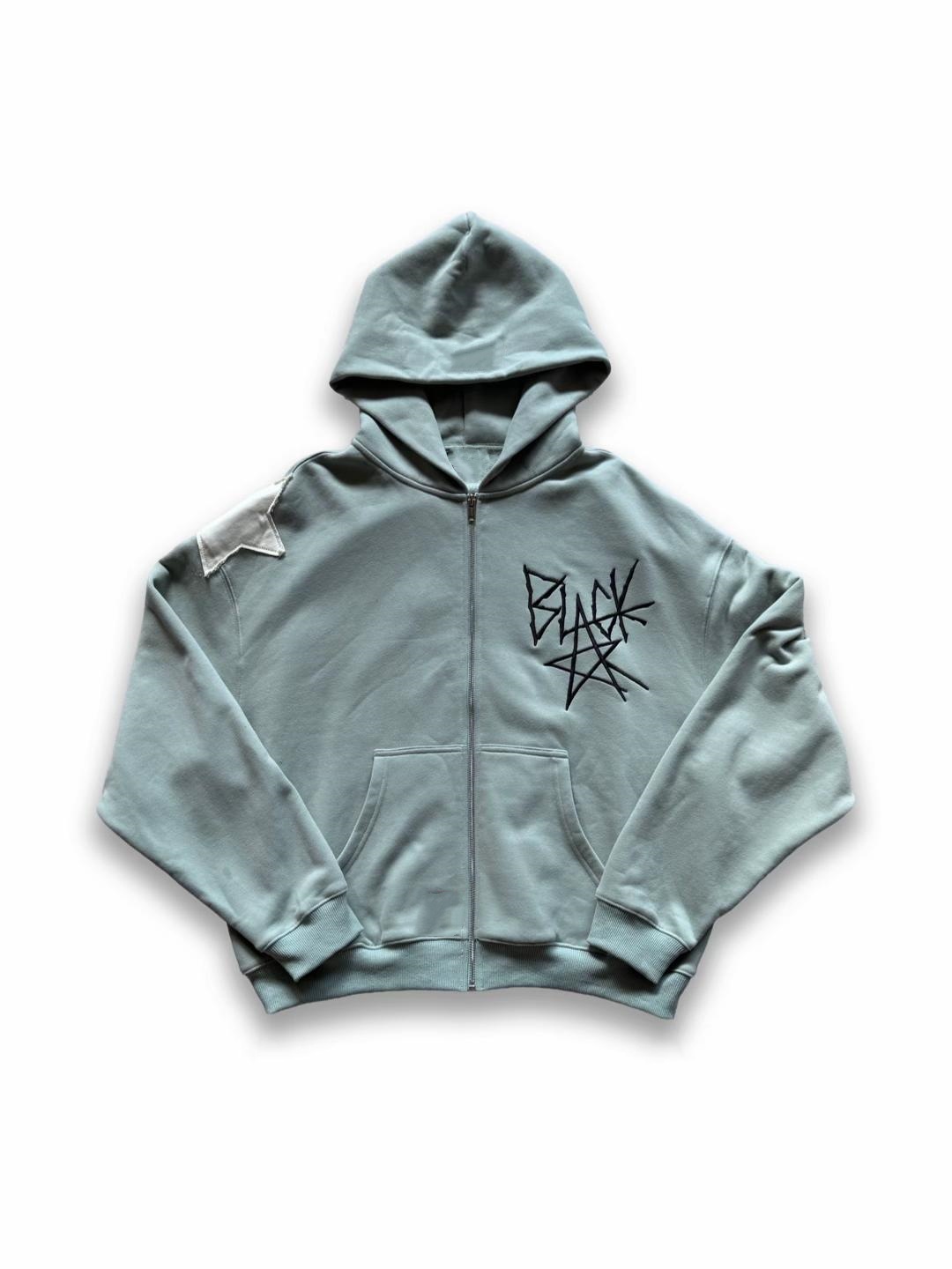 BALCK STAR ZIP UP