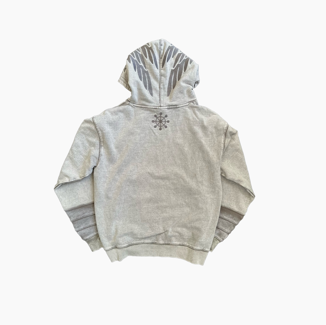 Mahoraga Washed Grey Hoodie