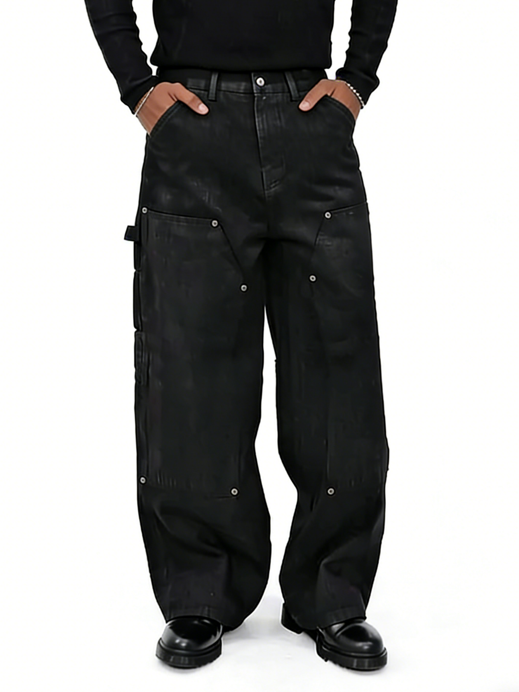 DOUBLE-KNEE WAXED PANTS