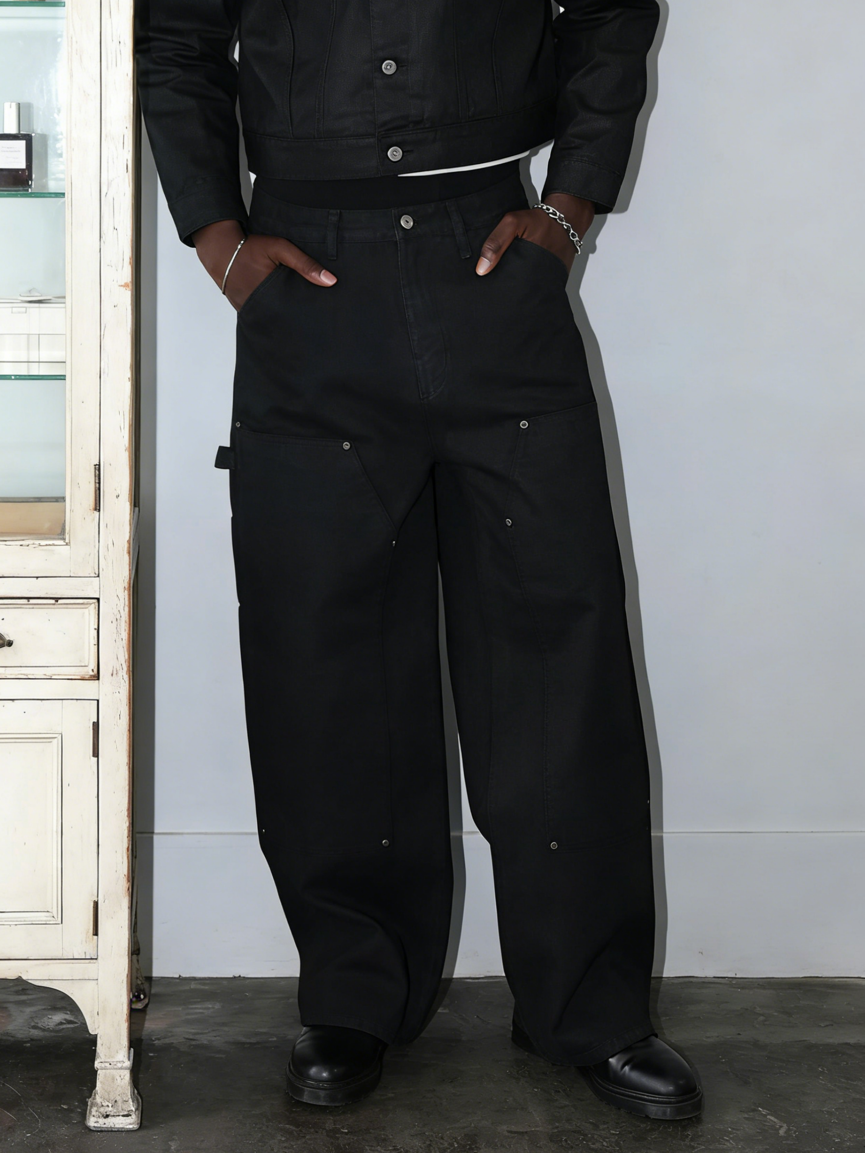 DOUBLE-KNEE WAXED PANTS