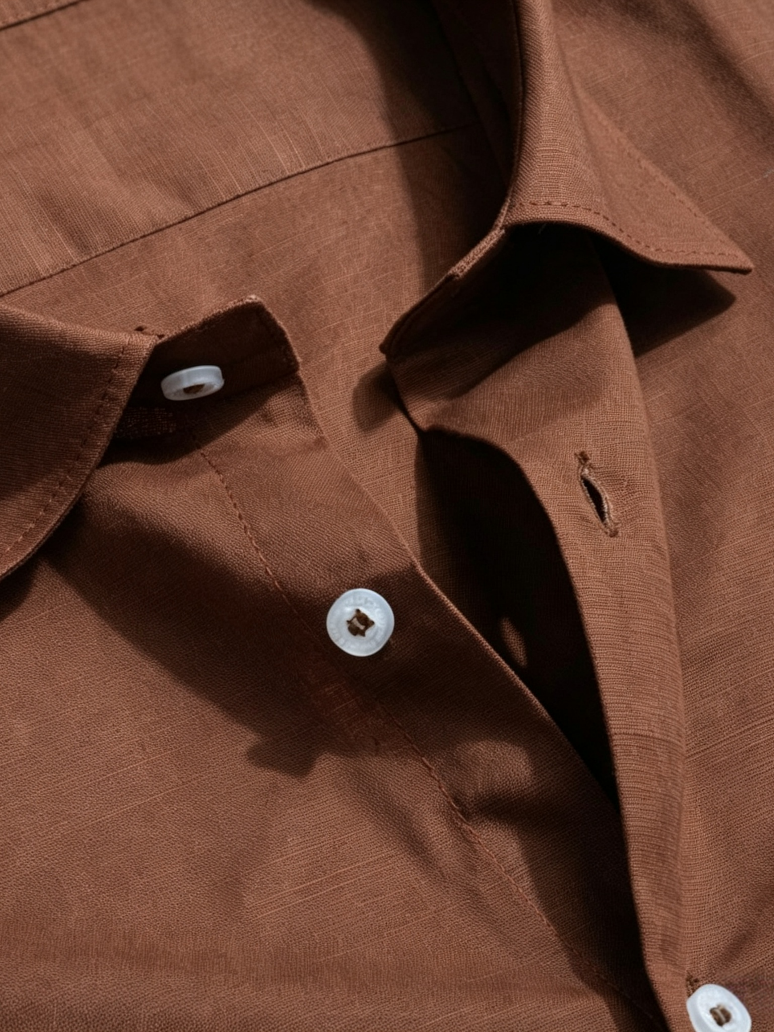 SOLID COTTON LINEN SHIRT