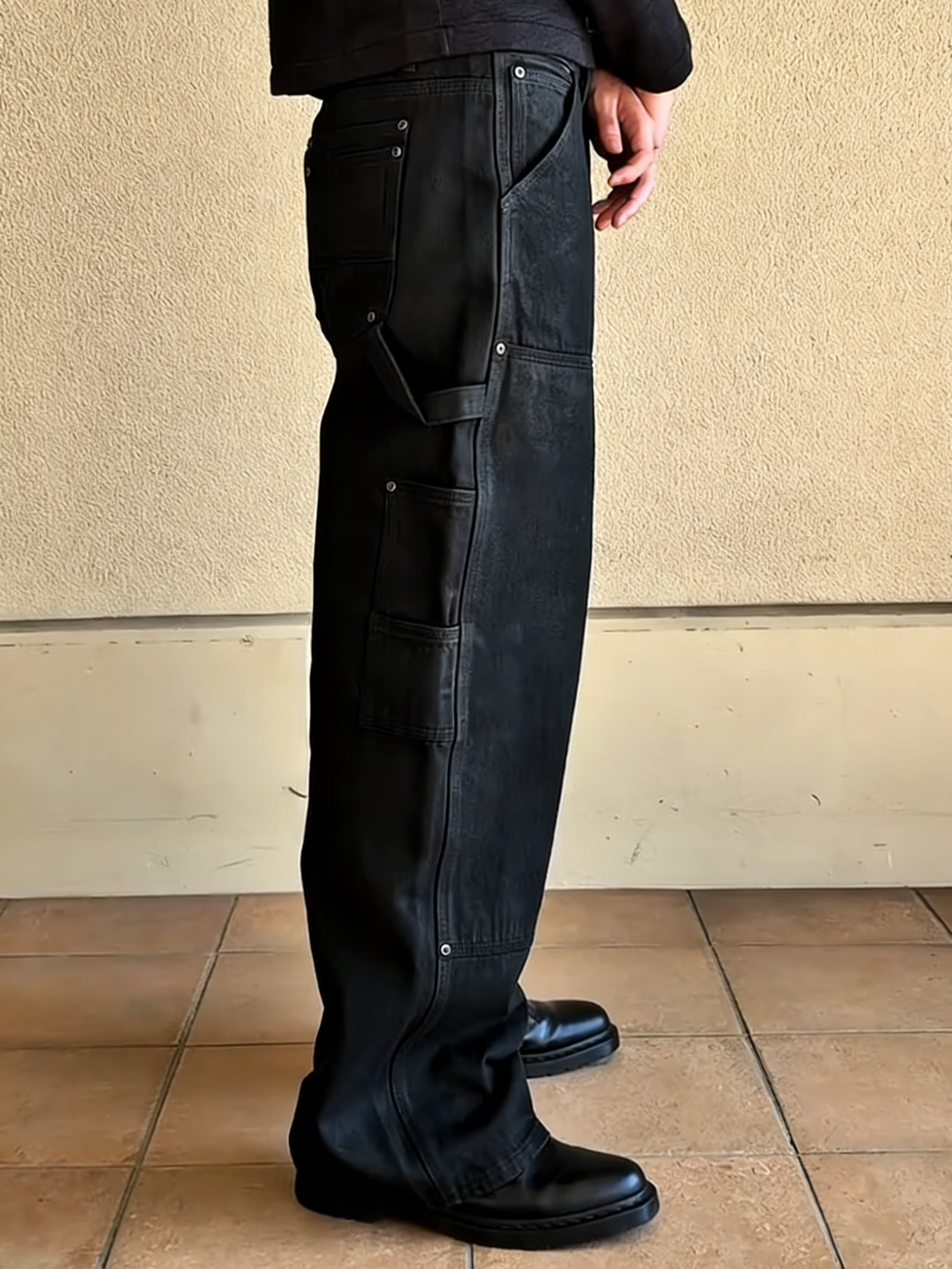 DOUBLE-KNEE WAXED PANTS