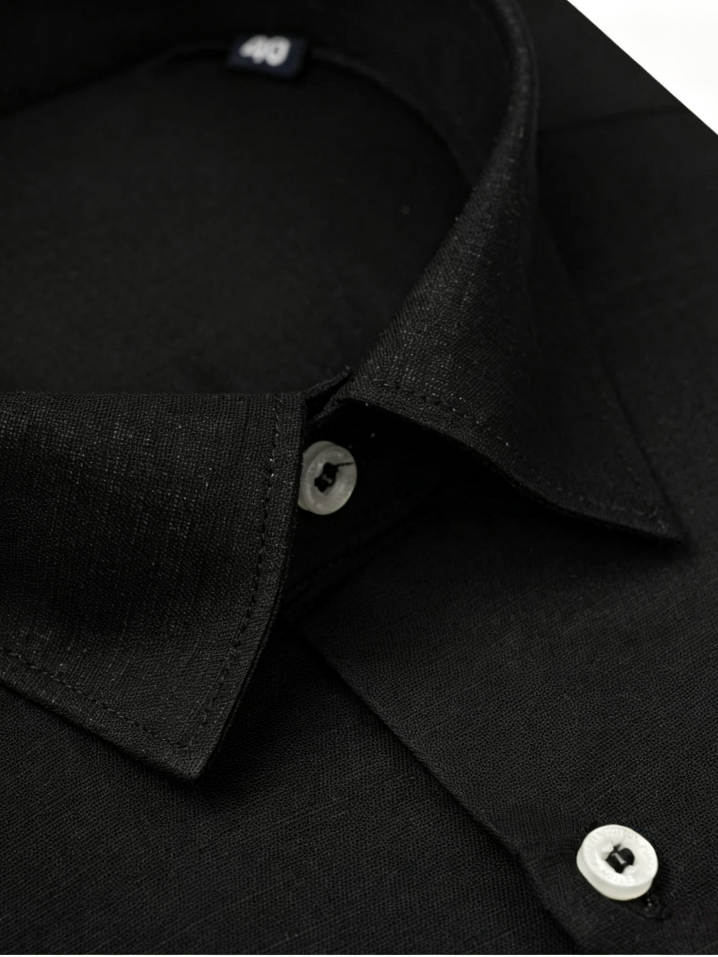 SOLID COTTON LINEN SHIRT