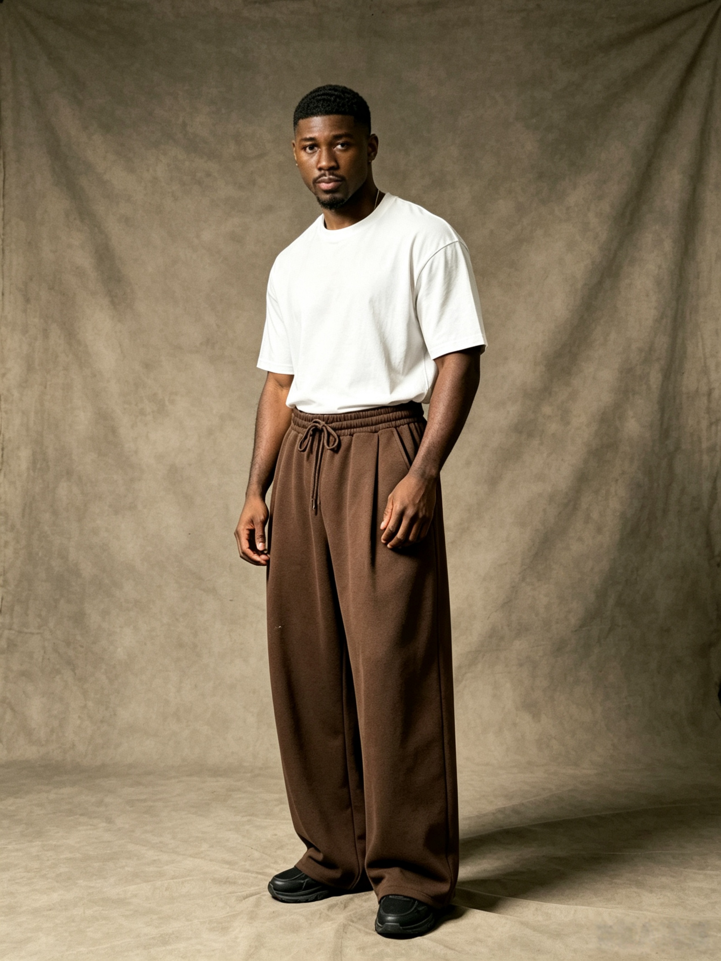 Y33 Pleated Baggy Organic Sweatpants - Mocha
