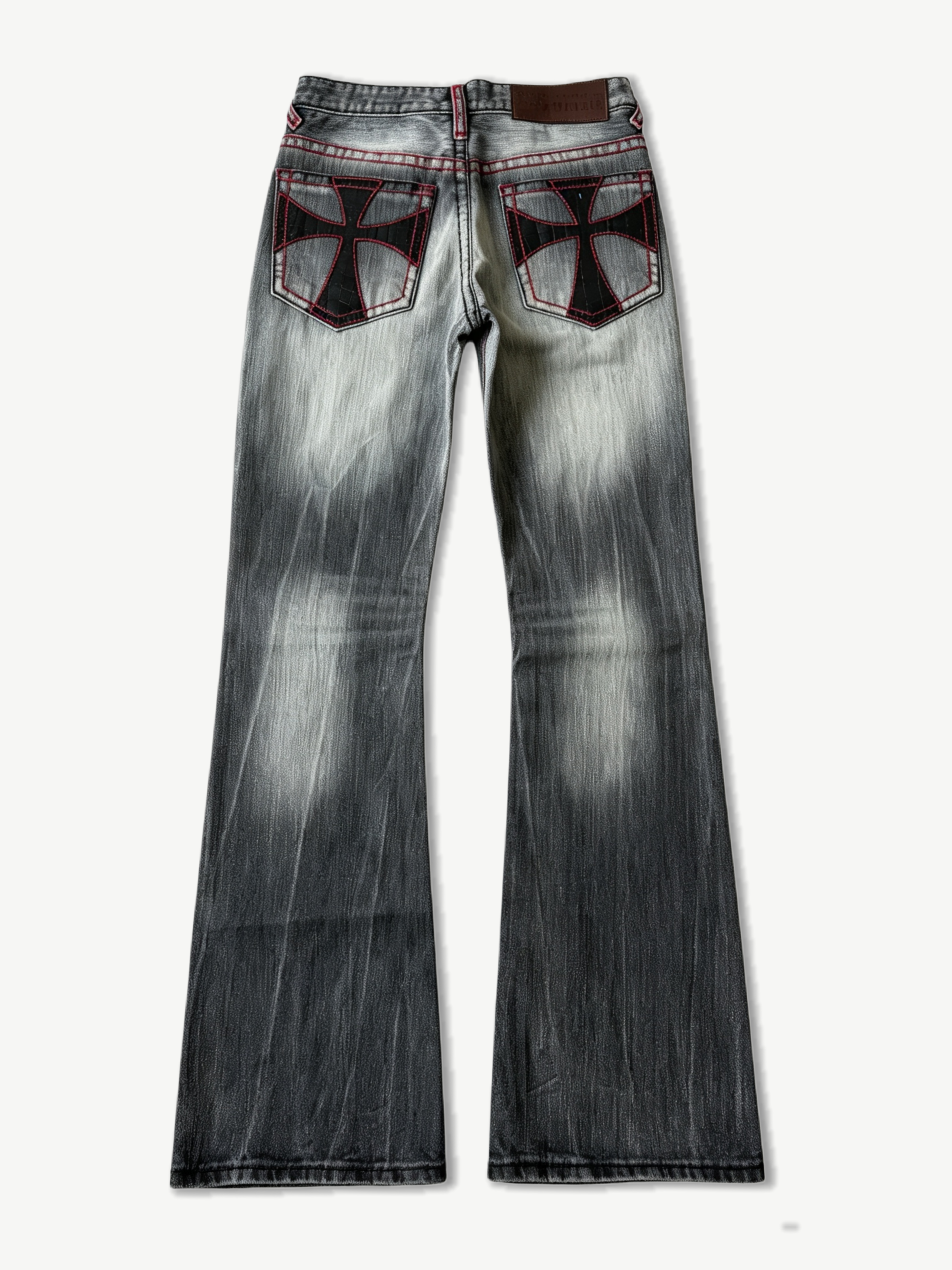 Alligator Cross Cream Fade Relaxed Bootcut
