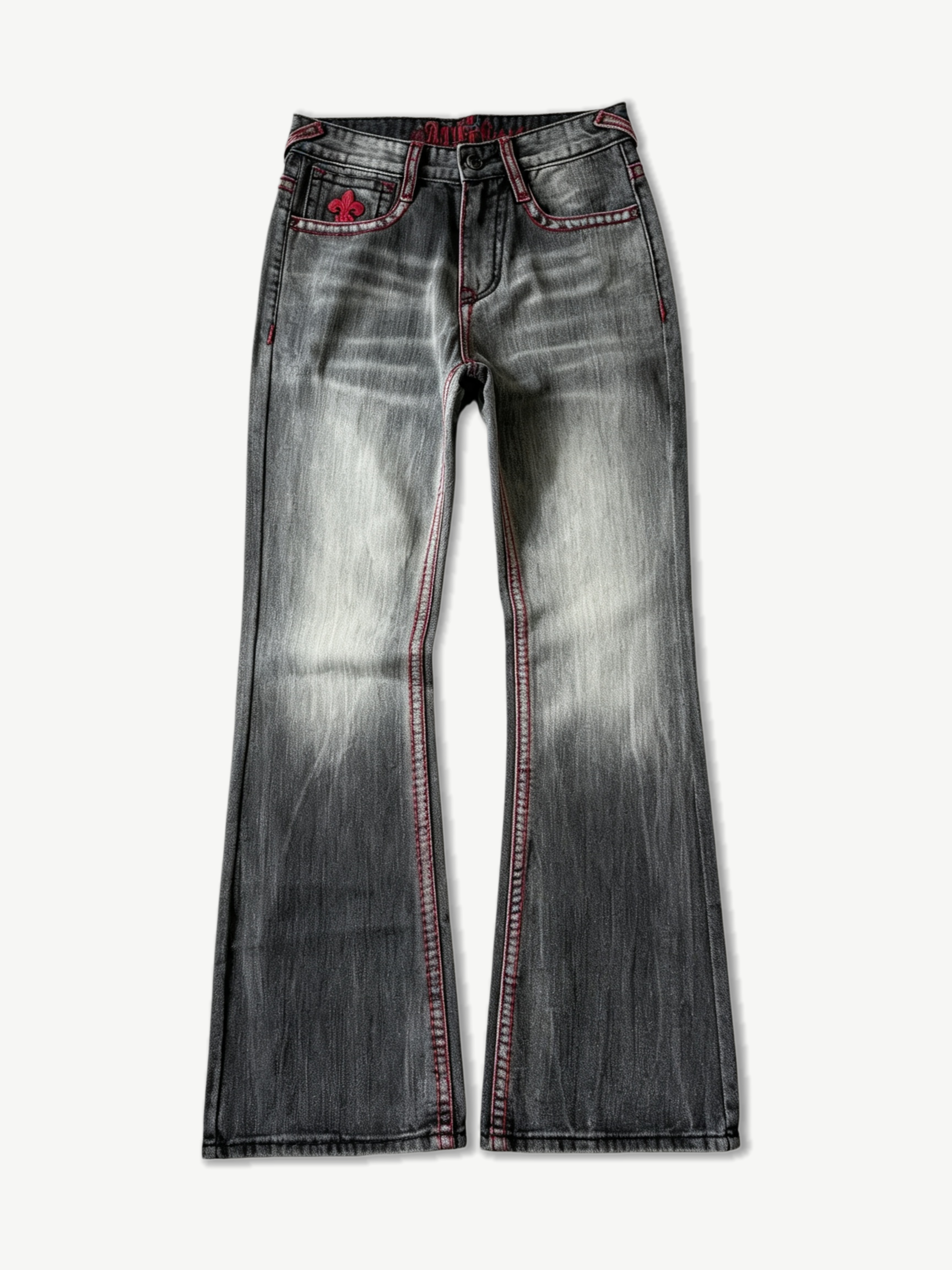 Alligator Cross Cream Fade Relaxed Bootcut