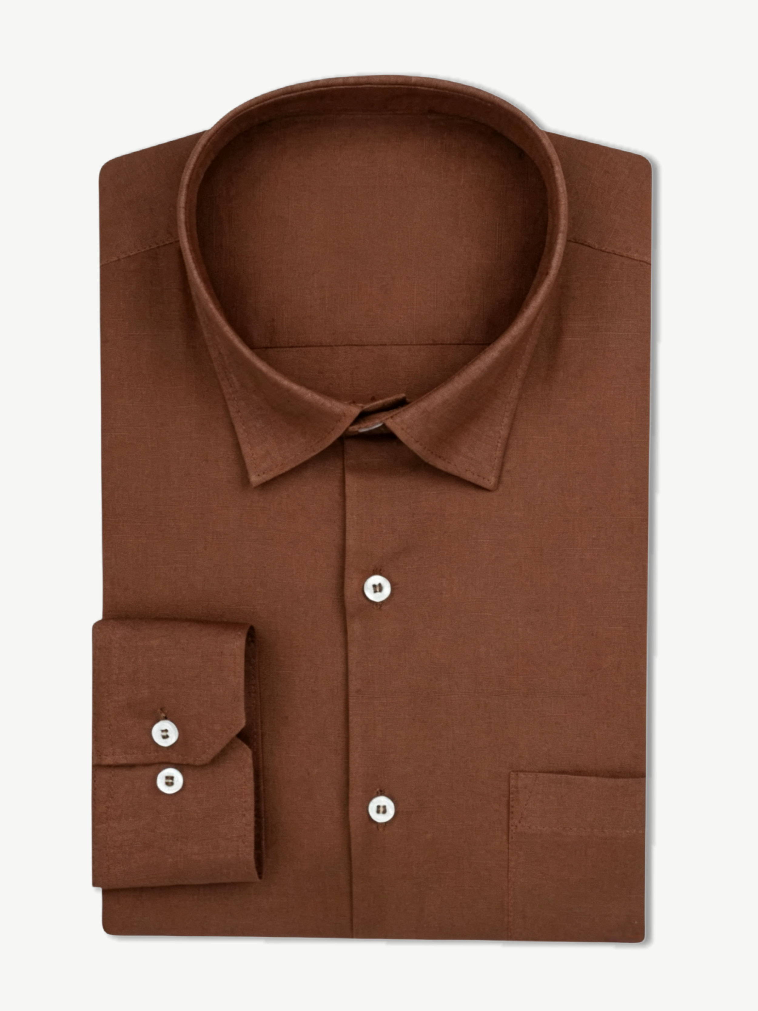 SOLID COTTON LINEN SHIRT