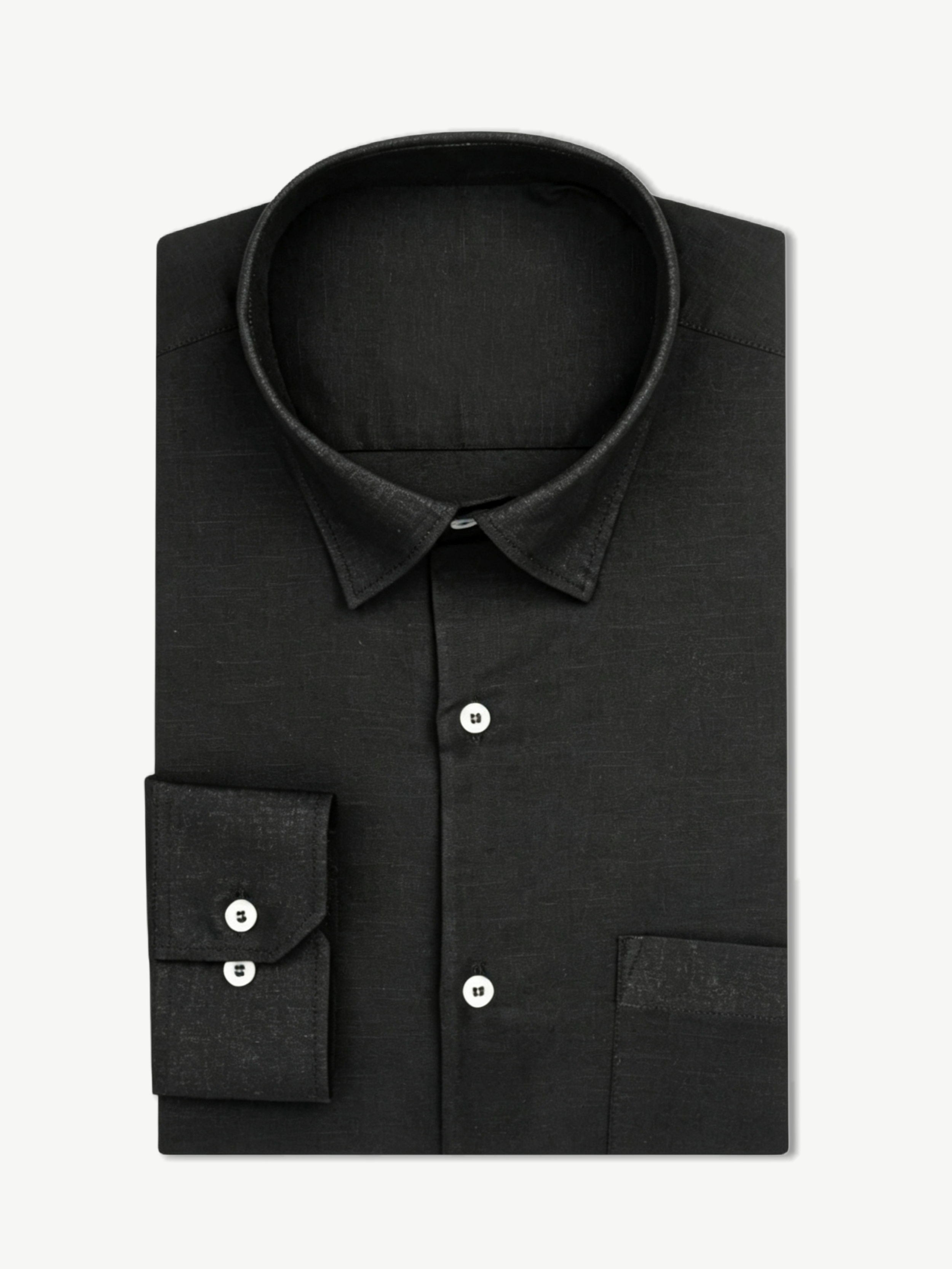 SOLID COTTON LINEN SHIRT