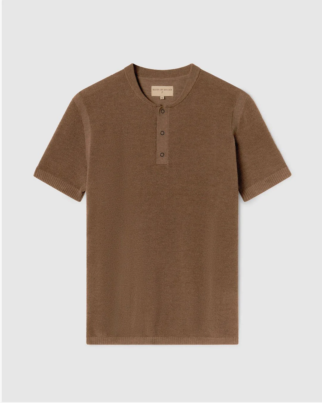 Mandarin Collar Slim Fit Knit Henley 