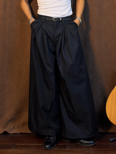 JAPANESE PLEATED WIDE LEG TROUSERS