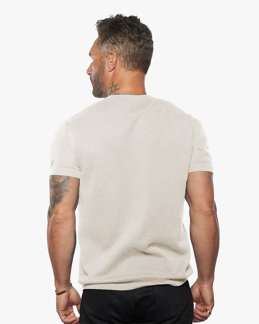 Mandarin Collar Slim Fit Knit Henley 