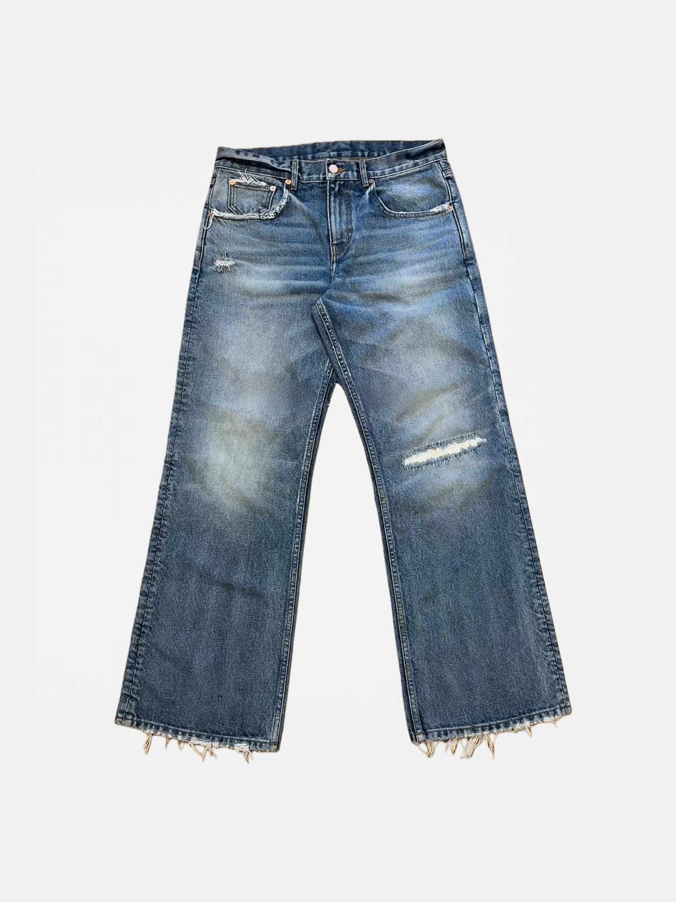 VINTAGE WASHED DISTRESSED DENIM