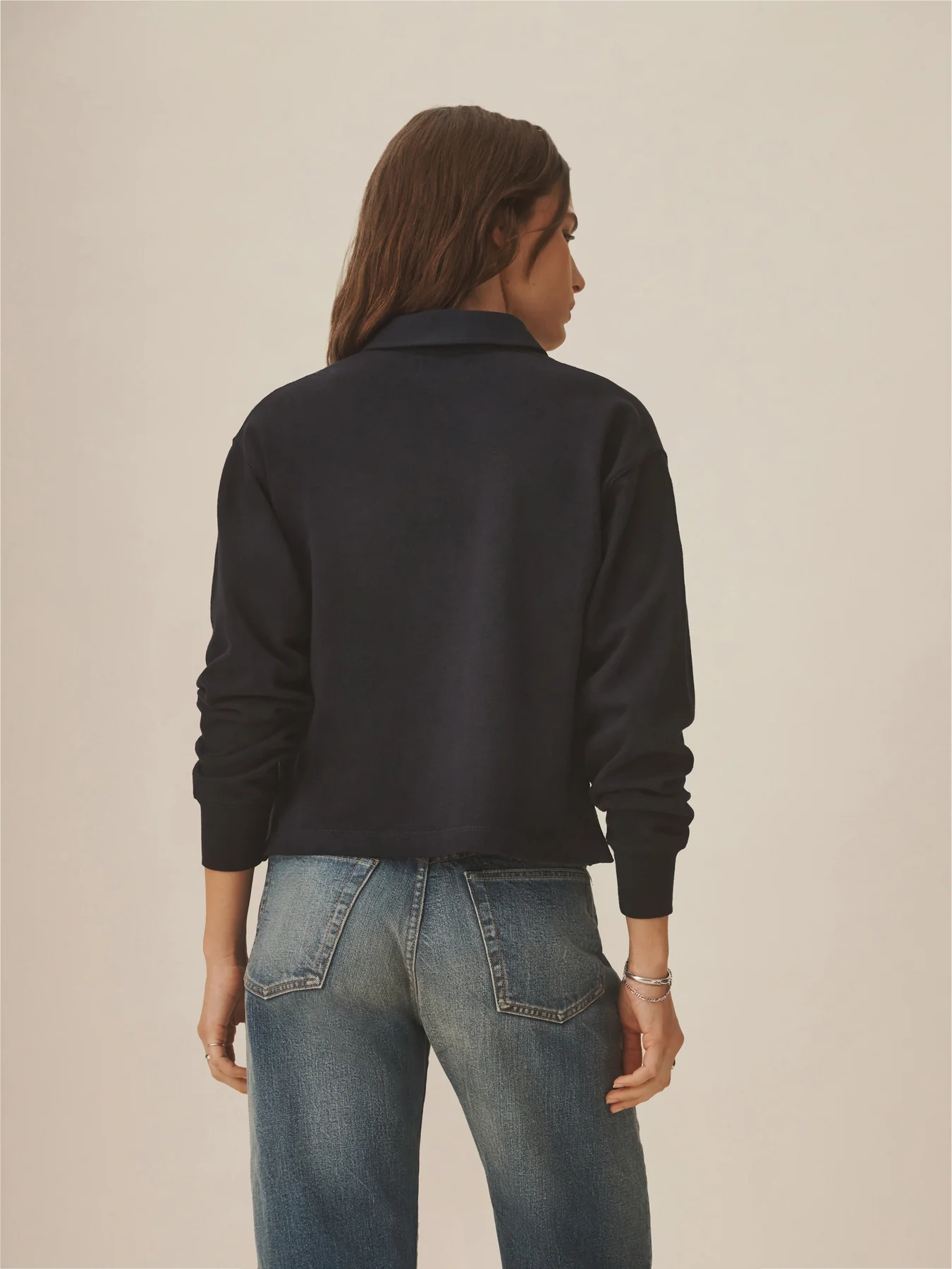 Boyfriend Crop Rugby Polo