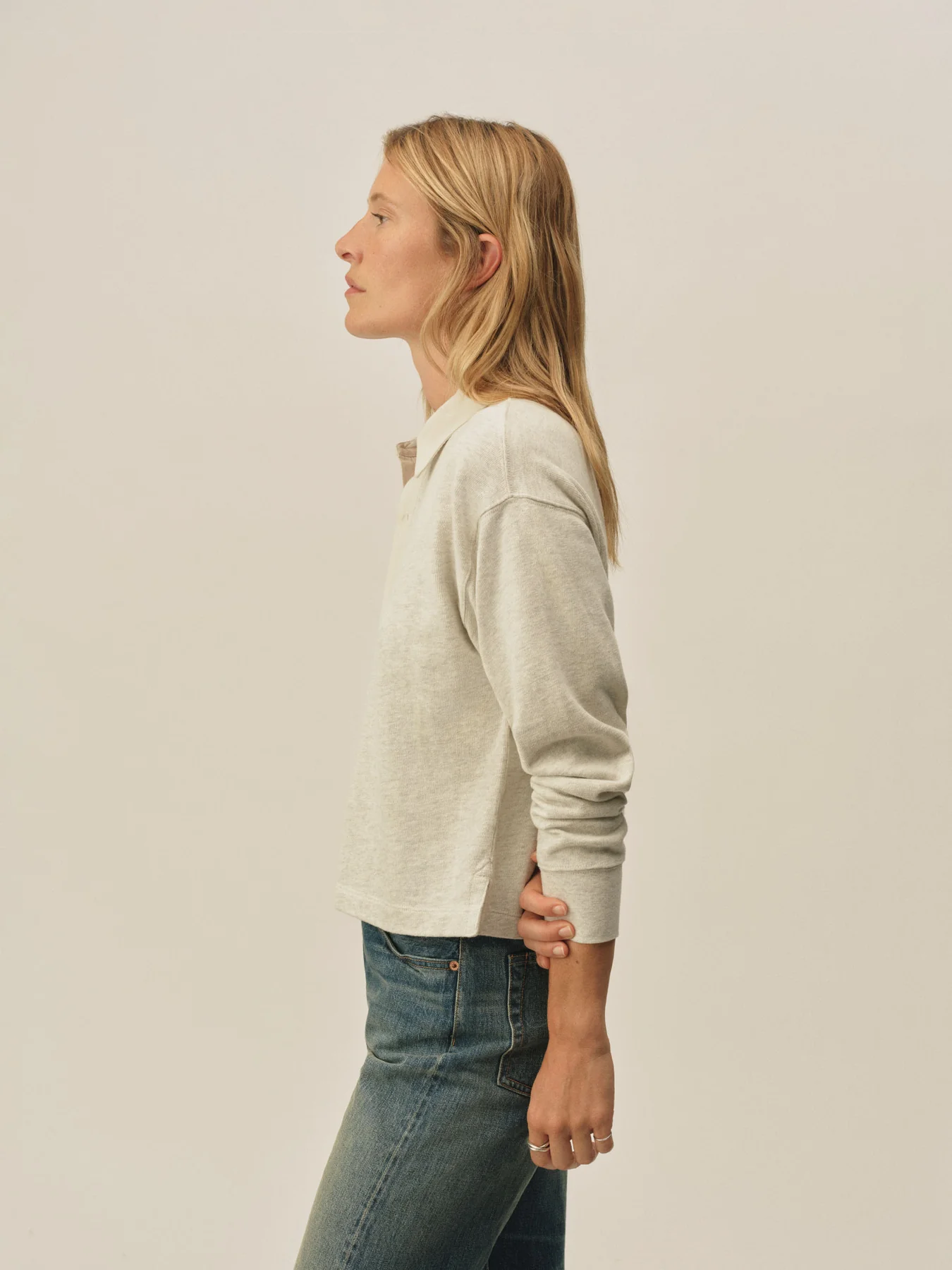 Boyfriend Crop Rugby Polo