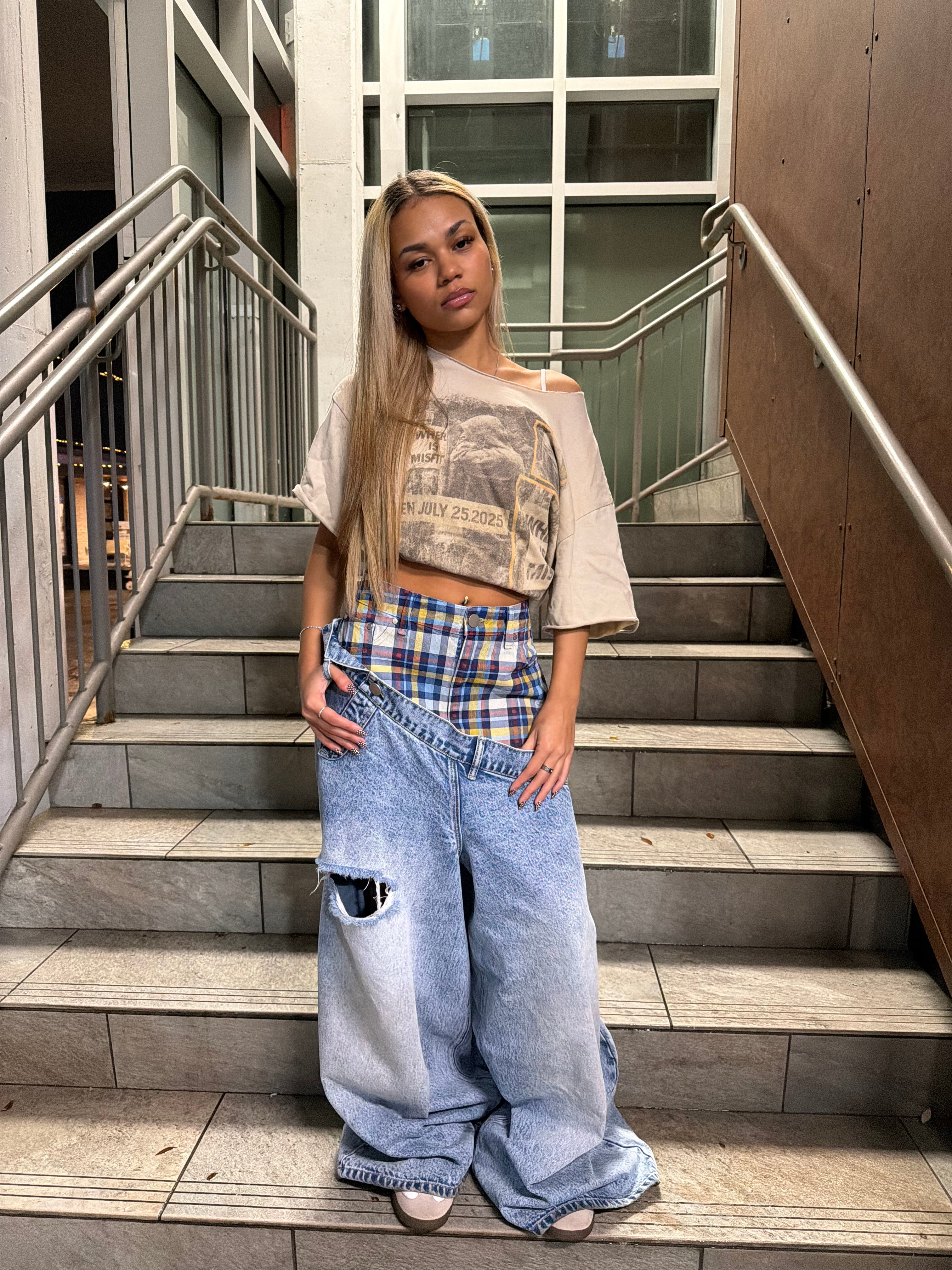 SLANTED RUNWAY DENIM