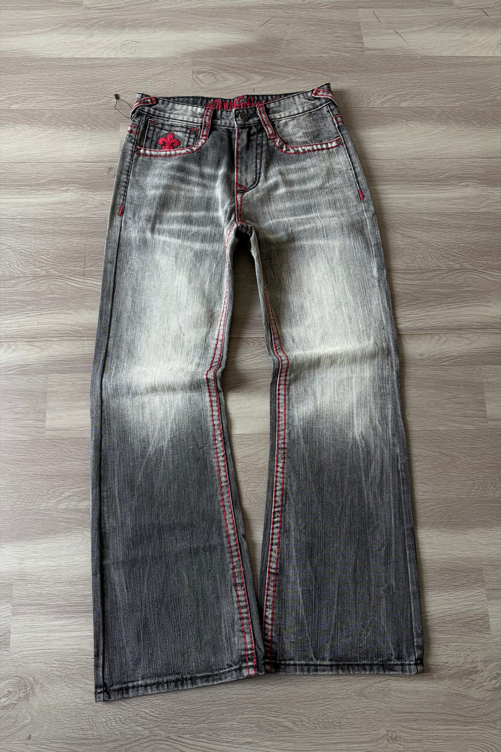 Alligator Cross Cream Fade Relaxed Bootcut