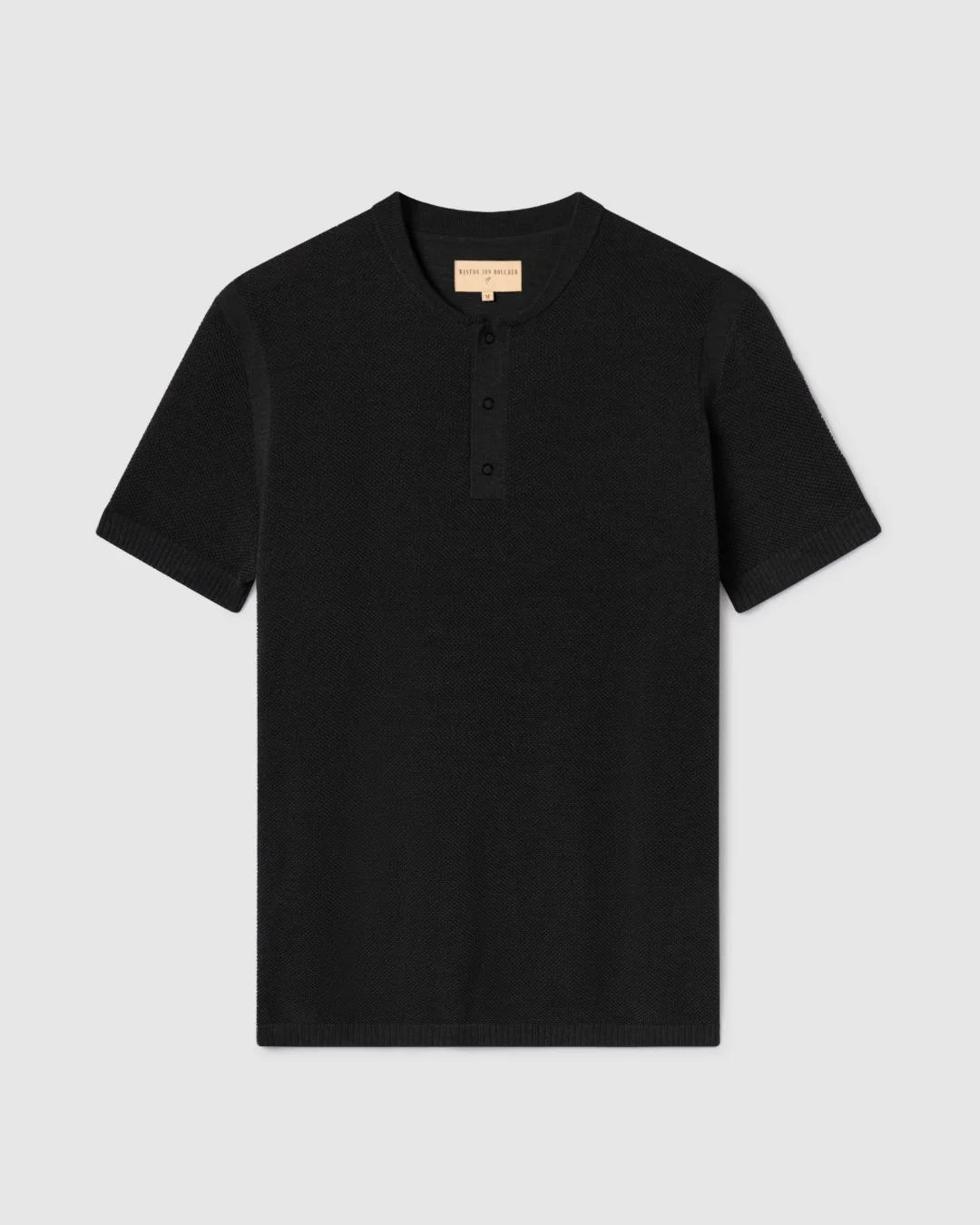 Mandarin Collar Slim Fit Knit Henley 