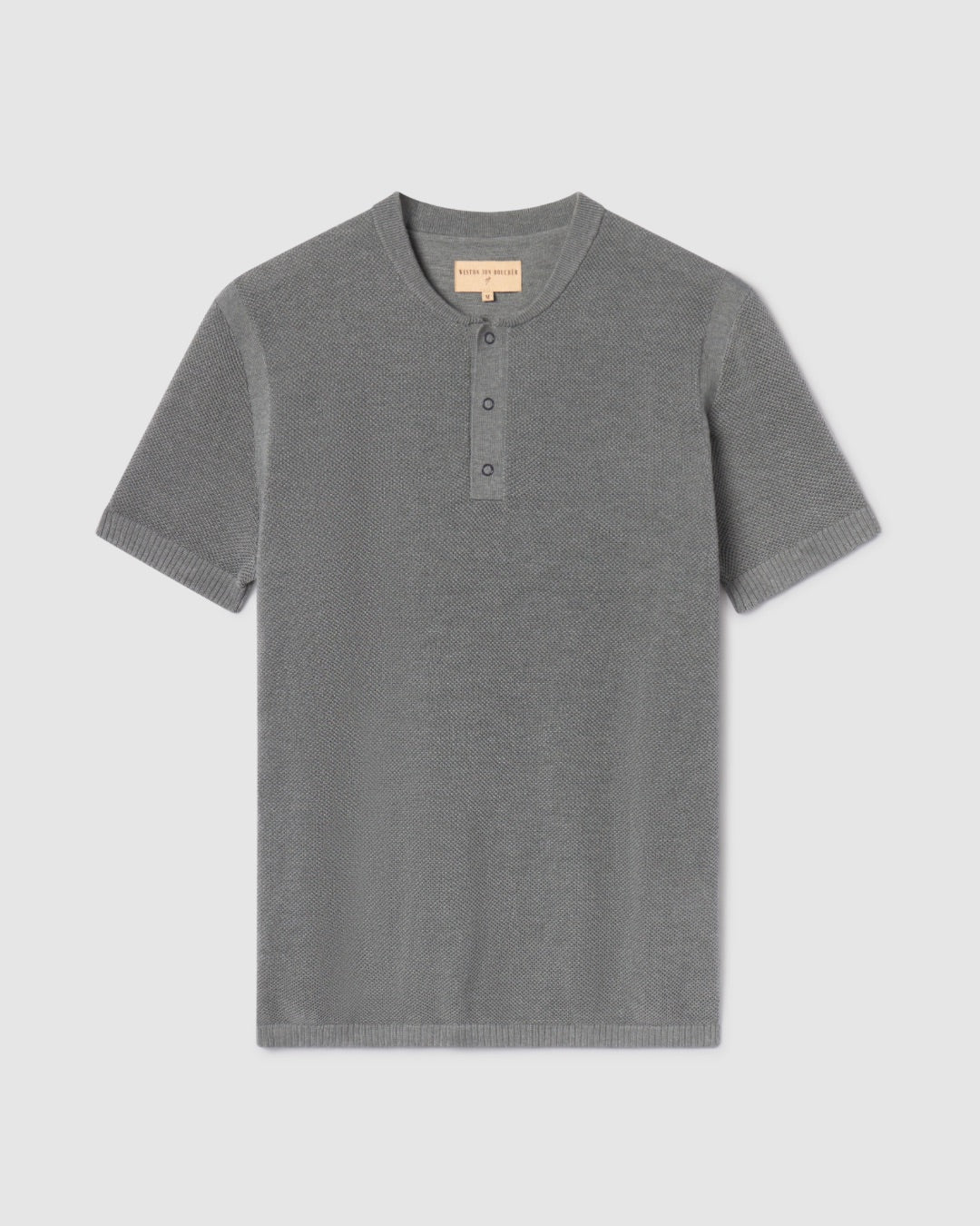 Mandarin Collar Slim Fit Knit Henley 