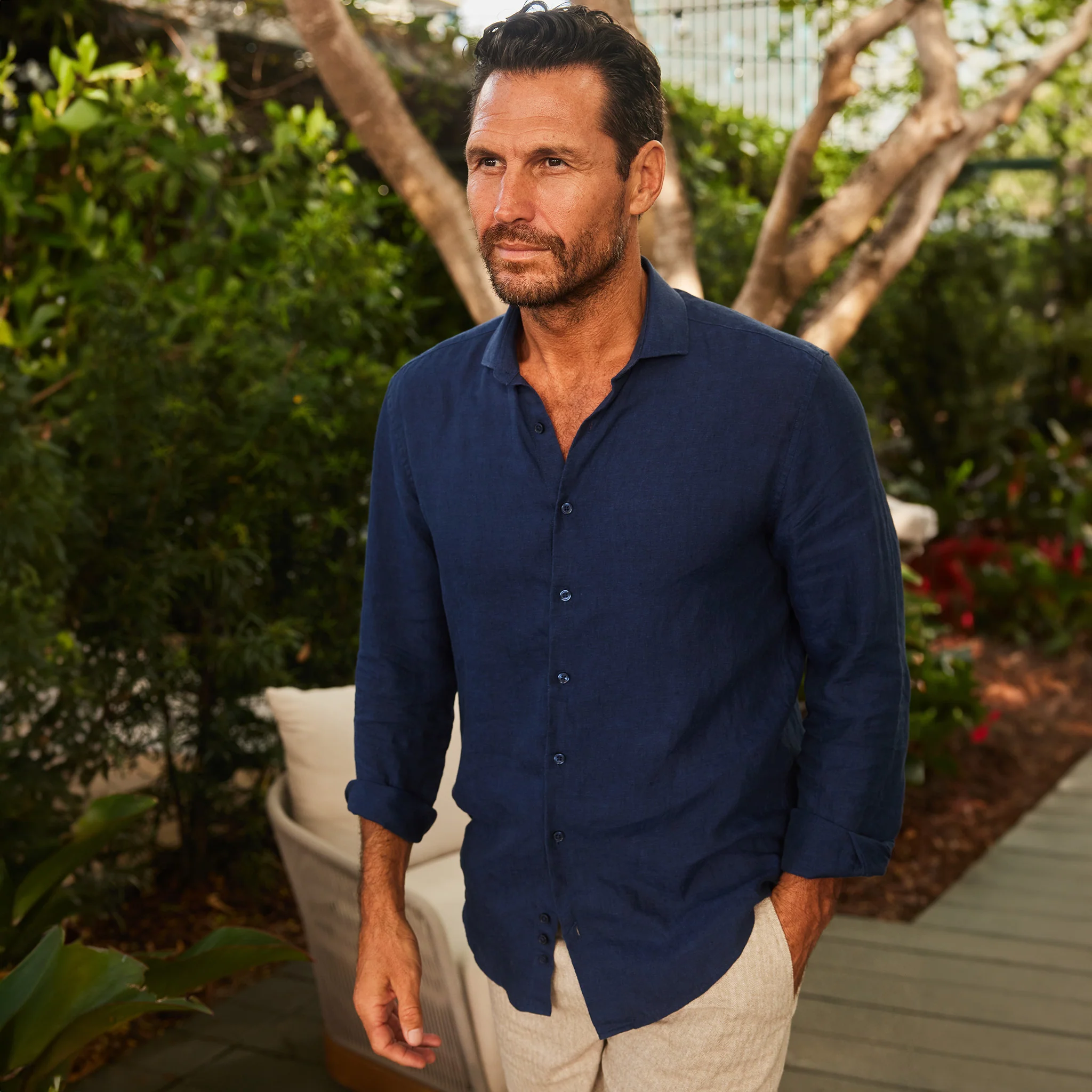 TOSCANO LINEN SHIRT LIGHT