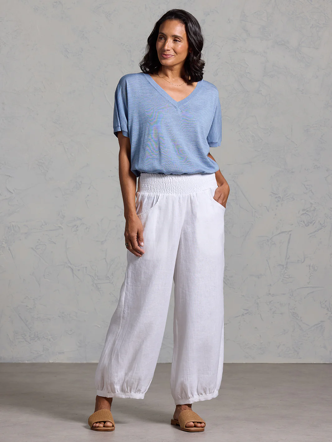 Sadhu French Linen Pants Olive